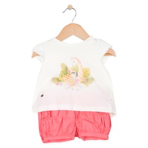 Conjunto Bebe Niña Short Y Pol