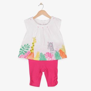 Conjunto 2Pcs Gamuza Bebé Niña