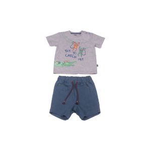 Conjunto  Bermuda Jean + Polo Bebé Niño