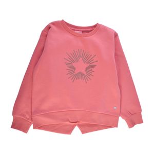 Polera Crew  Estampado Niña Coral