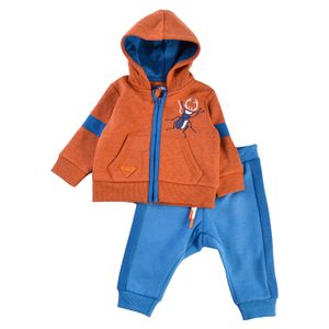 Buzo Franela c/Cierre y Capucha  Bebe Niño Naranjo