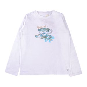 Polo M/L  Estampada Niña Crudo