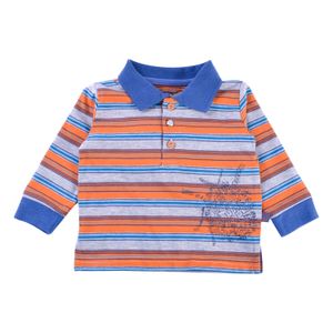 Polo M/L con Cuello  Bebe Niño Gris