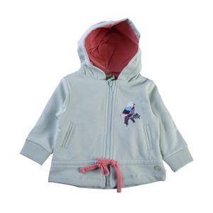 Polera c/Cierre y Capucha  Bebe Niña Verde