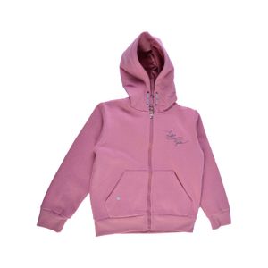 Polera c/Cierre y Capucha  Niña Rosado